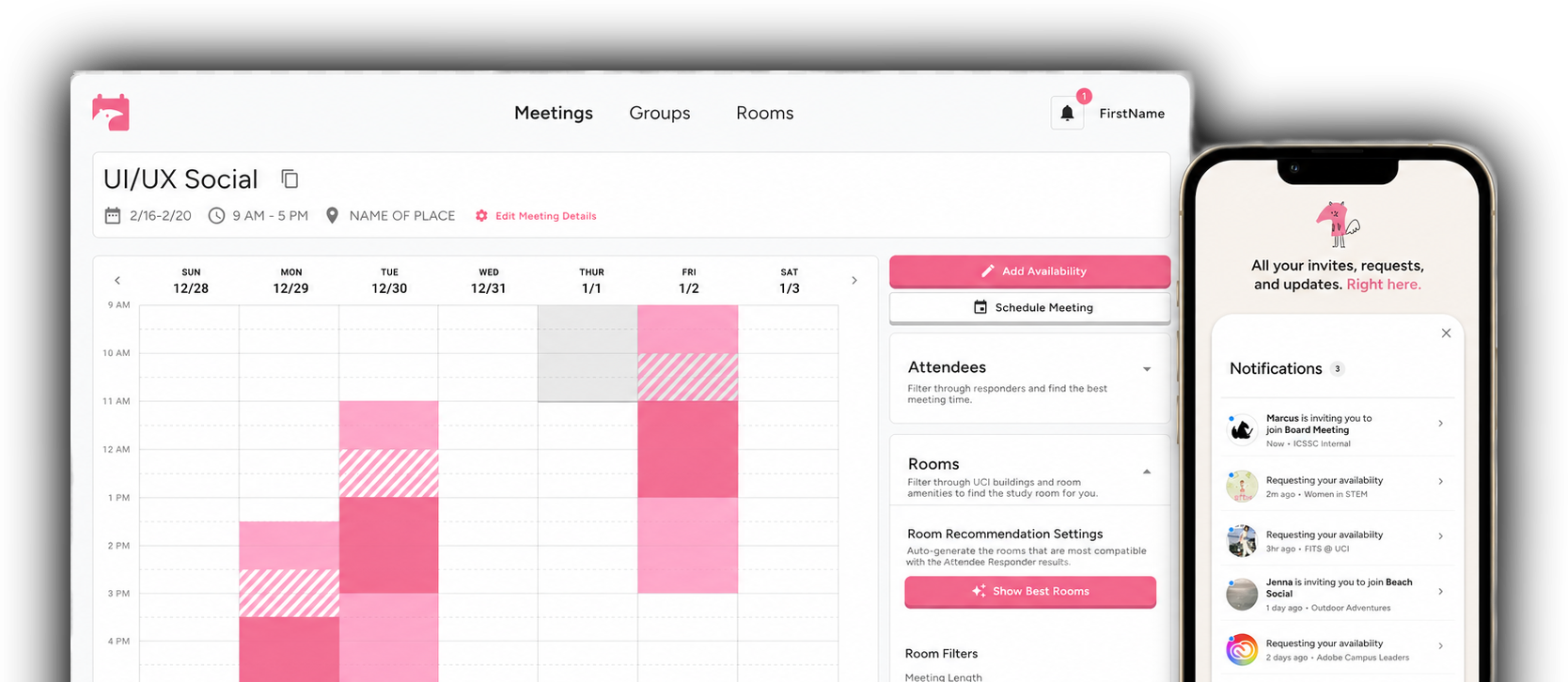 ZotMeet interface